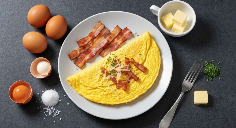 3 œufs, du fromage et des lardons : la recette de l'omelette parfaite pour un dîner express