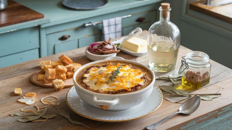 Vous ne ferez plus jamais votre soupe à l&rsquo;oignon autrement après avoir goûté cette version gratinée encore plus gourmande