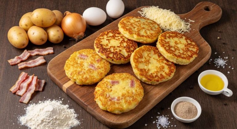 Un plat unique en 20 minutes ? Ces galettes de pommes de terre au fromage et aux lardons