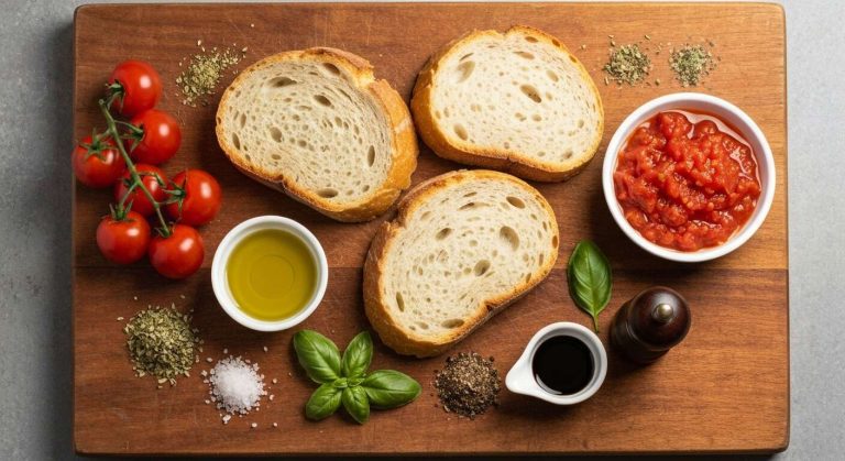 Le secret d'une bonne "bruschetta" italienne, c'est un pain de campagne de qualité et de l'ail frais